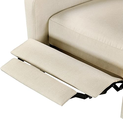 Miniatura 9 de Topeakmart Sofá reclinable de tela moderna de mediados de siglo para sala de estar, cojín acolchado para cine en casa, color beige Beige,Azul,Gris