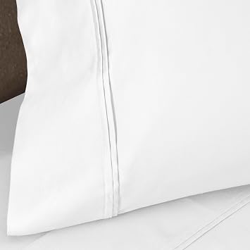 Superior 1200 Thread Count Egyptian Cotton Sheet Set, Bedroom Sheets, Modern Home Essentials, Luxury Bedding, 1 Elastic Deep Pocket Fitted Bed Sheet, 1 Flat Sheet, 2 Pillowcases, Full, White
