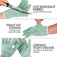 Vista 4 de Zulay - Guantes resistentes a los cortes, protección de grado alimenticio nivel 5, cómodos guantes de corte de seguridad, guantes de trabajo