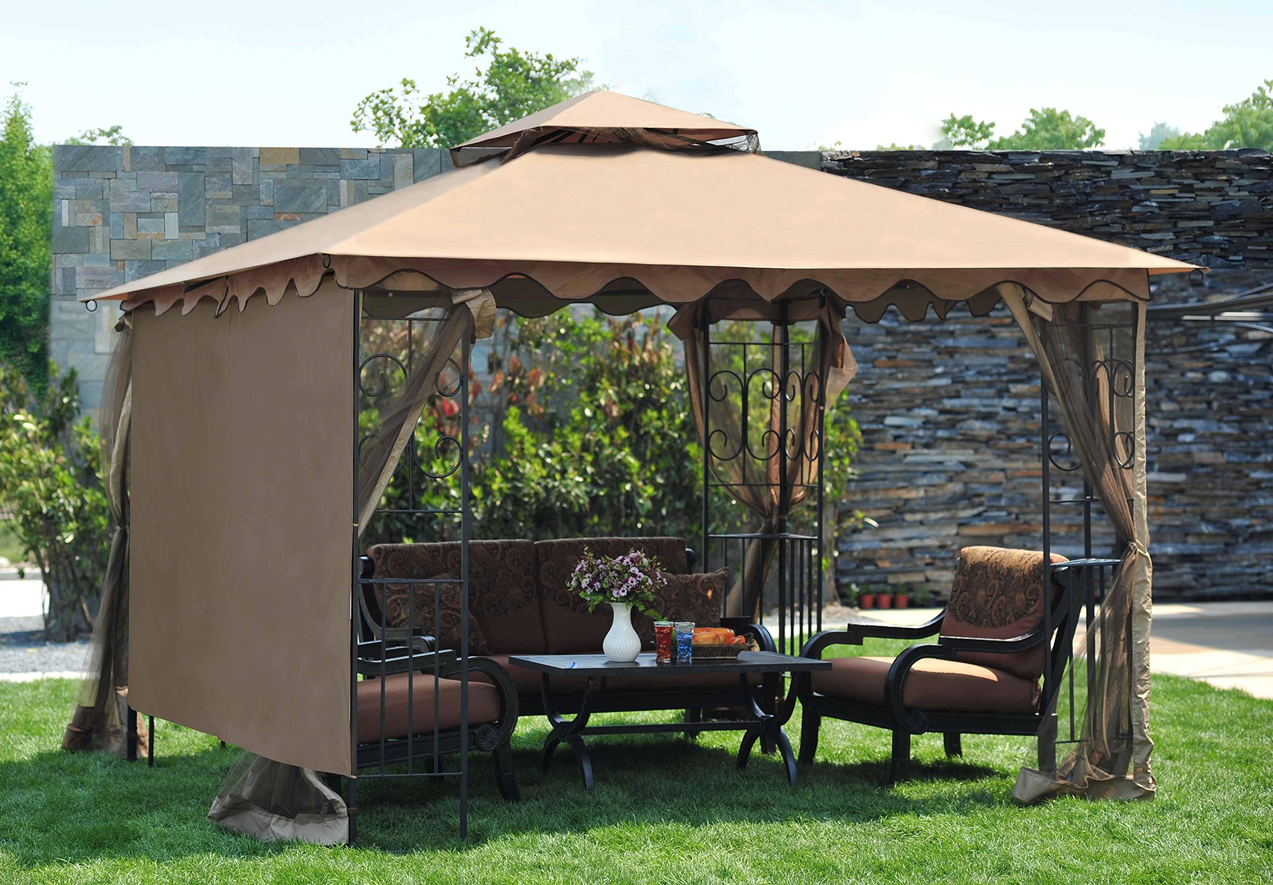 Sunjoy UNIVERSAL TO L-GZ105PST-7B-LM Replacement Canopy Set