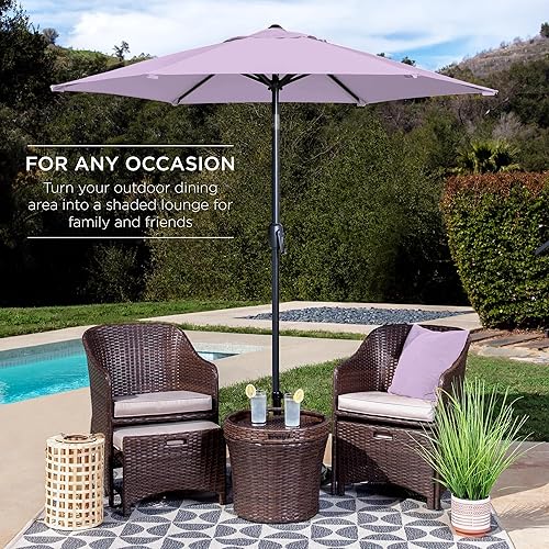 Vista 80 de Best Choice Products - Paraguas redondo para exteriores de alta resistencia (7.5 pies).