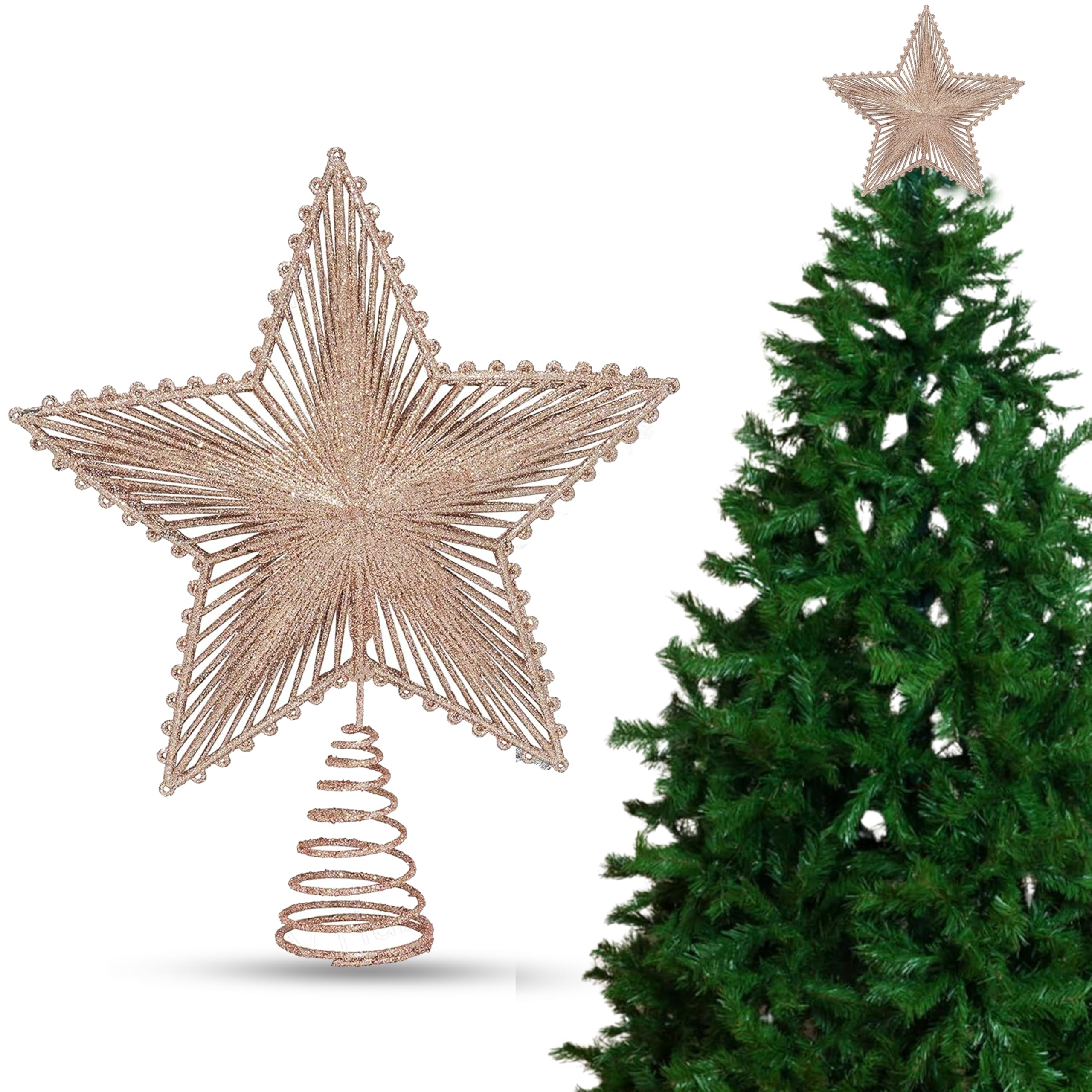 Cimier De Sapin De Noël étoile 20cm - Argent – Le Rêve De Noël