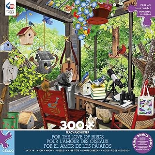 Ceaco - Tracy Flickinger - for The Love of Birds - 300 Piece Jigsaw Puzzle