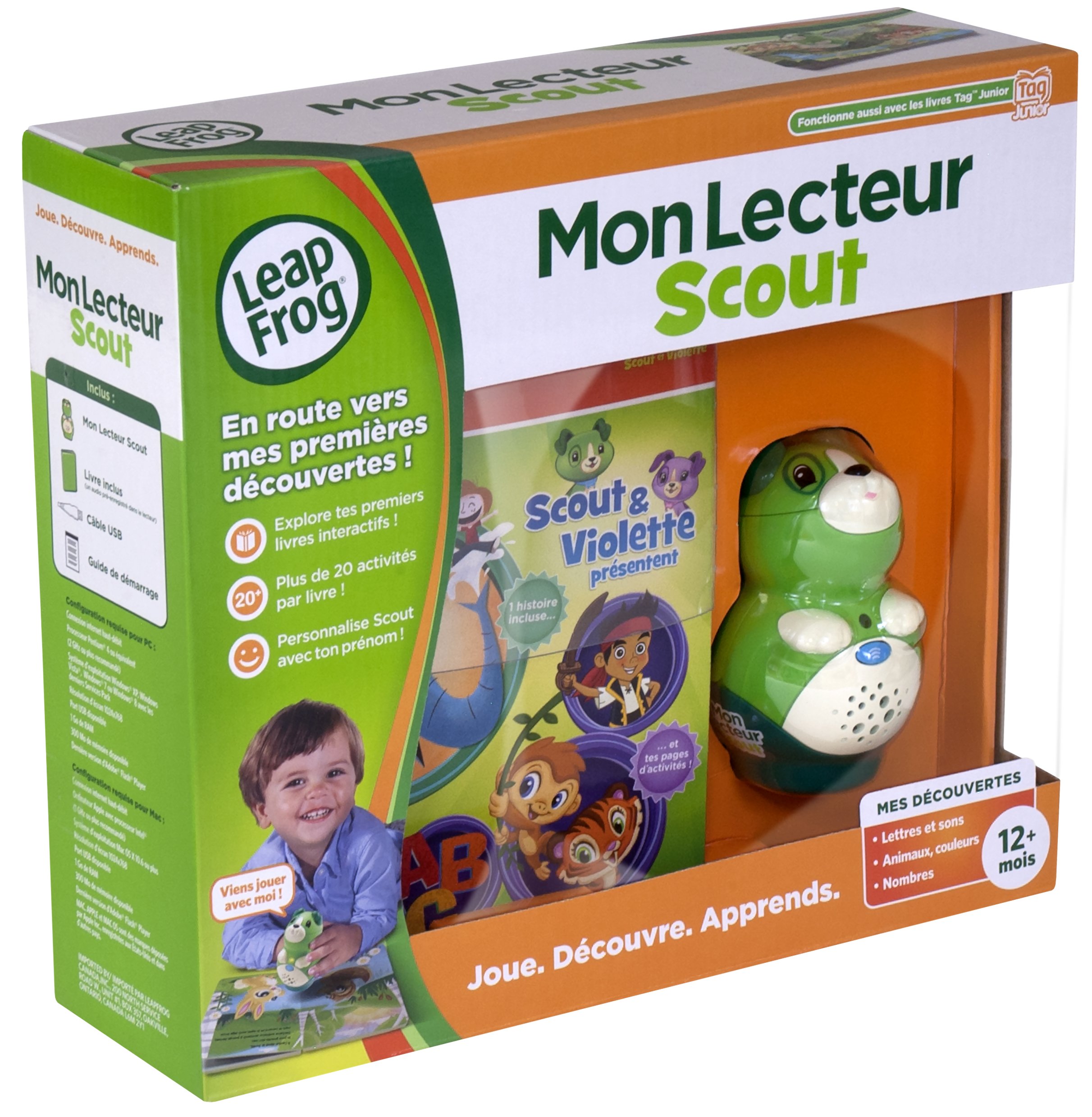 LeapFrog - 81414 - Jeu Educatif - Pack Complet : Mon Lecteur Scout + Livre Inclus