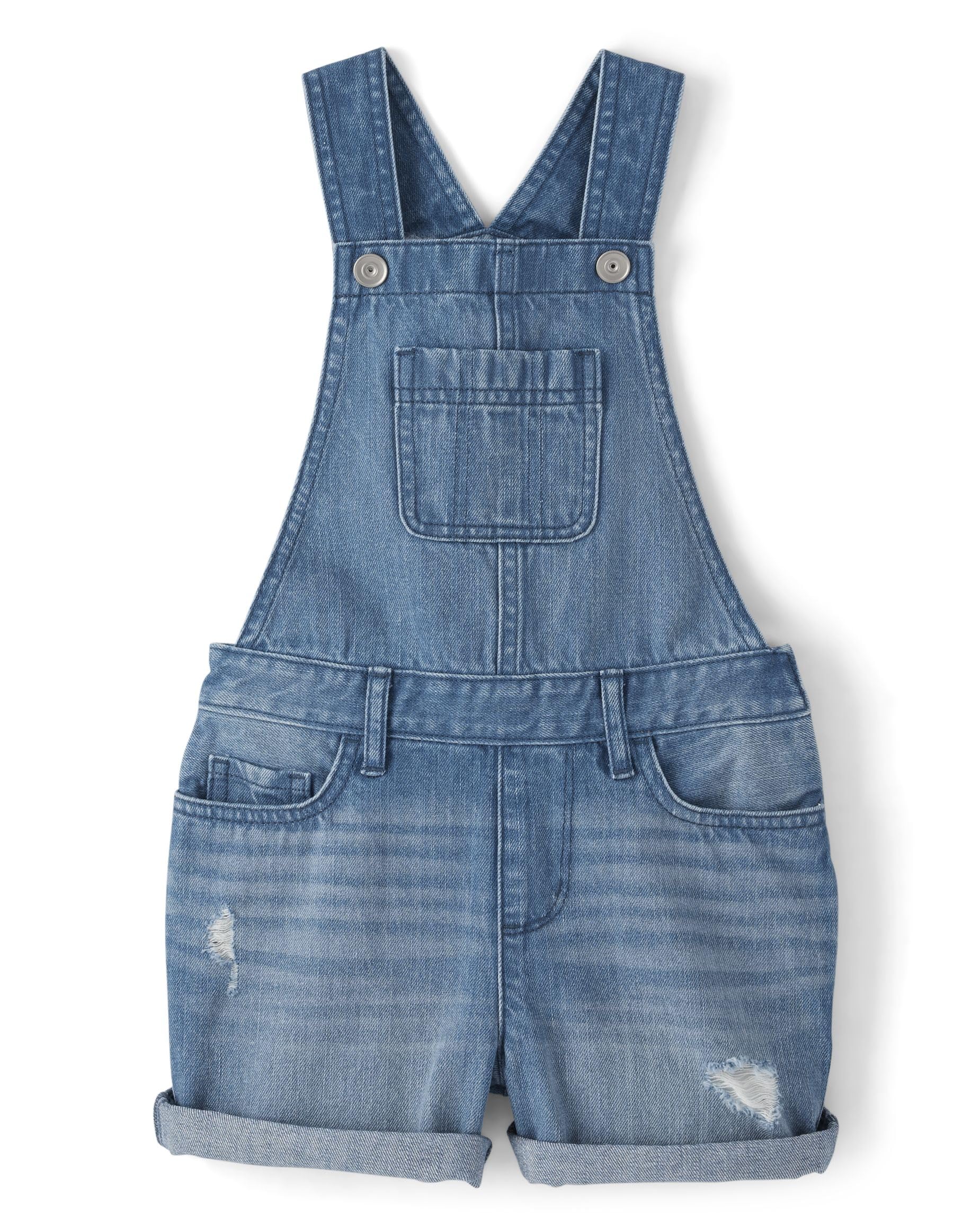 The Children'S Place Girls Denim Shortall Overalls