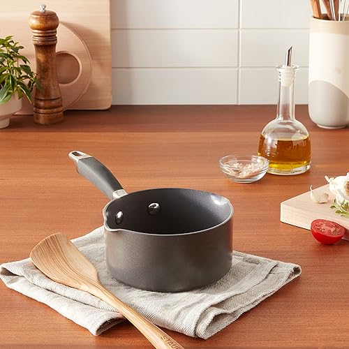 Miniatura 2 de Anolon Advanced - Sartén antiadherente anodizado duro con boquillas de colar y vertir 1 cuarto de galón color gris