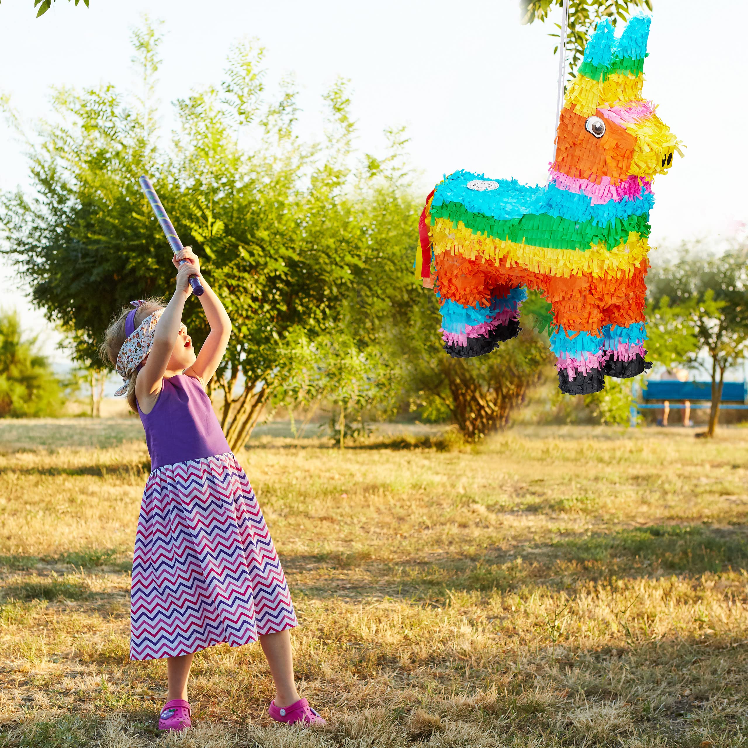 Relaxdays Pignatta a Forma di Lama, da Riempire, per Feste di Compleanno dei Bambini, da Appendere, in Carta, Grande, Colorata