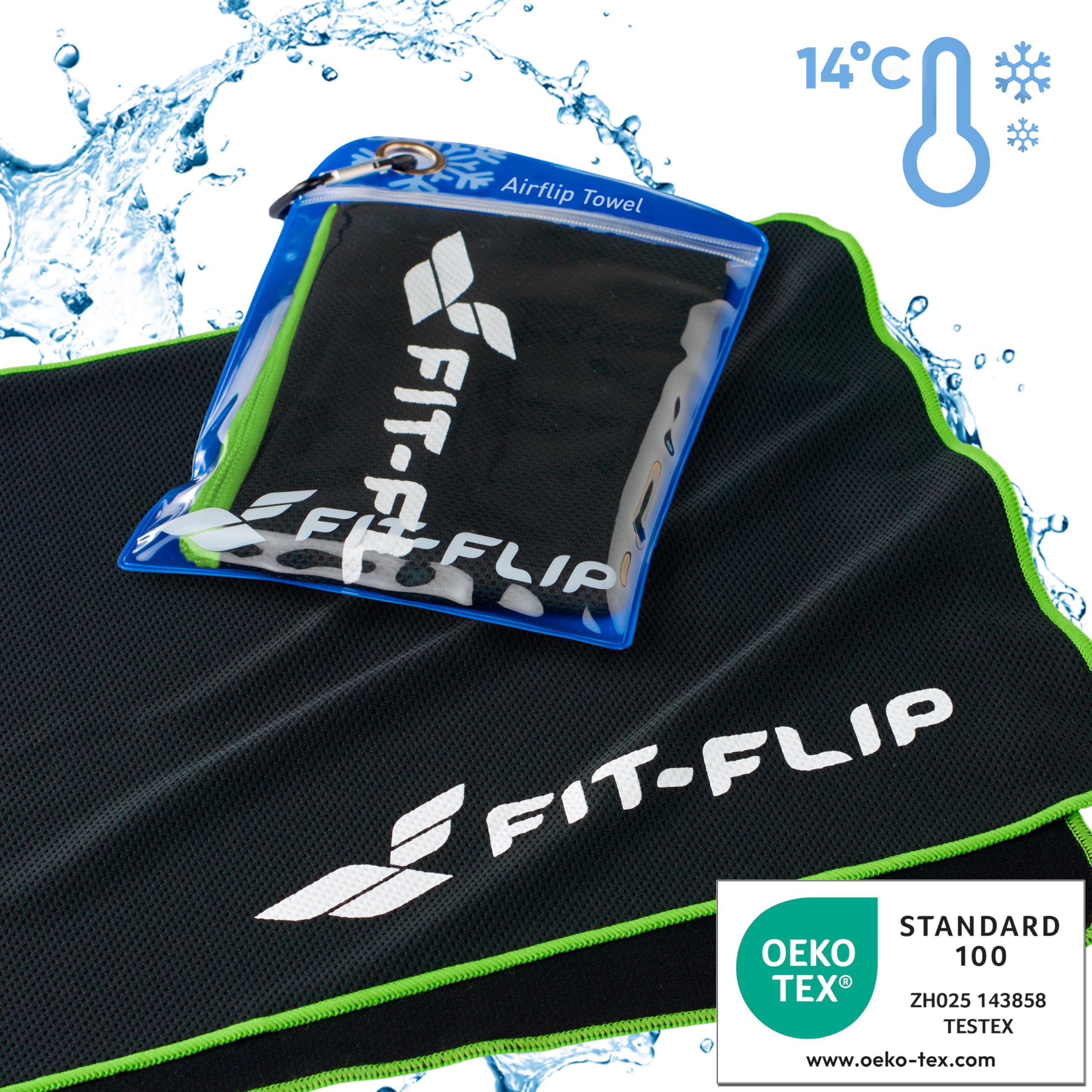 Fit-Flip Set of Cooling towels, Airflip, cool touch microfibre ice towel as wet neck scarf - Image 2