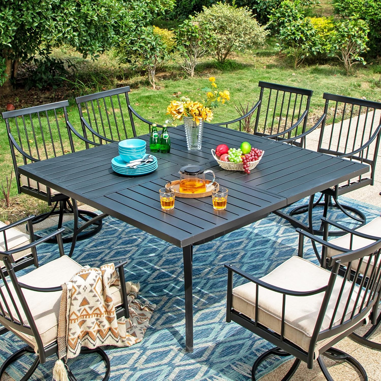 metal balcony table and chairs