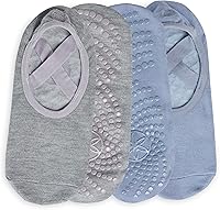 Vista 14 de Gaiam Grippy Studio Yoga Socks for Extra Grip in Standard or Hot Yoga Negro/Gris (Estudio)