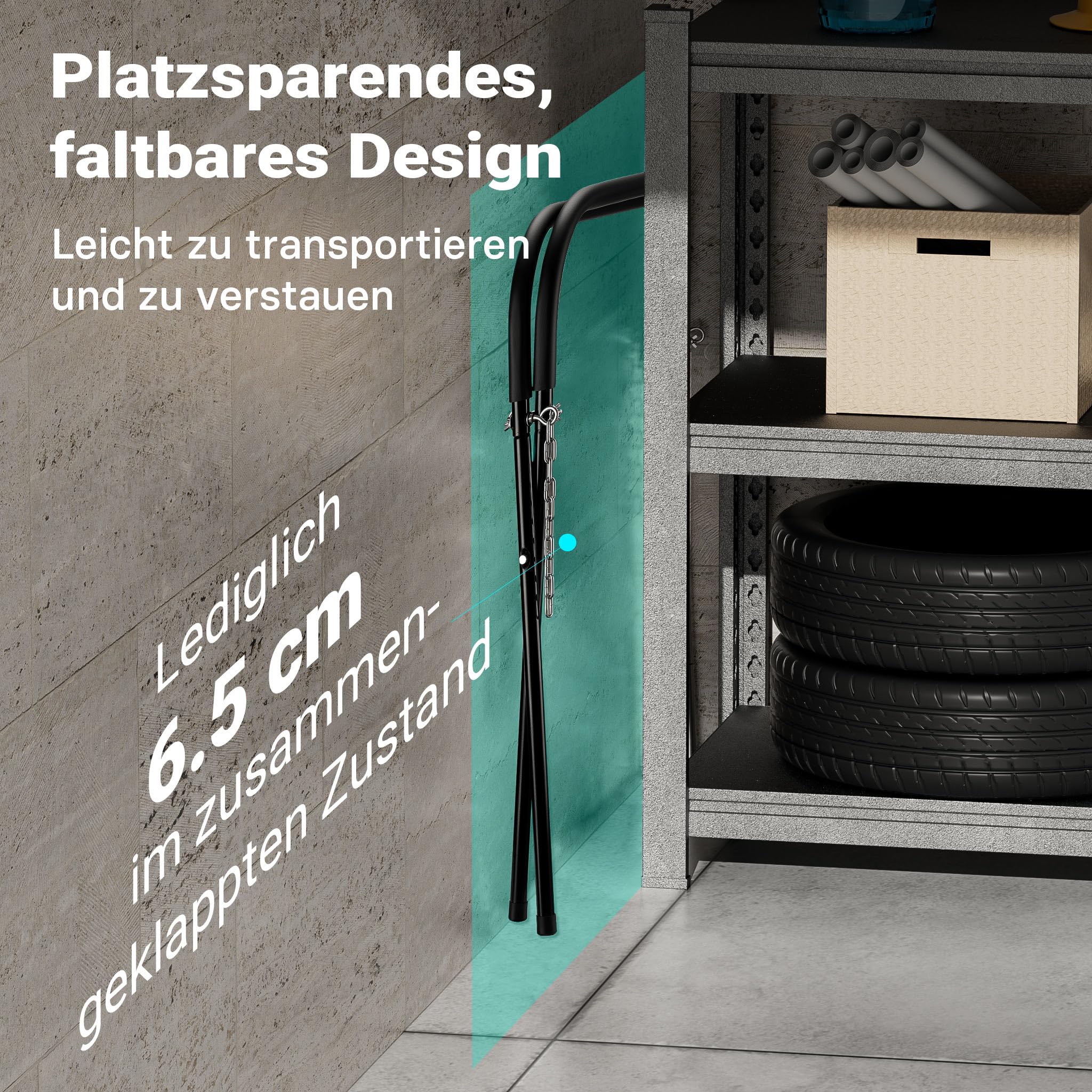 Wiltec klappbarer Lackierständer bis 50 kg, Stabiler Lackierbock Stahl, höhenverstellbarer Arbeitsbock, Montagebock für KFZ Lackierung