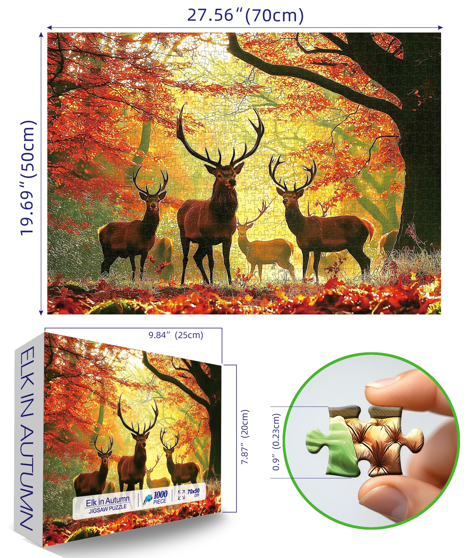 Amazon.com: MINIWAN 1000 Piece Majestic Deer in Autumn Forest