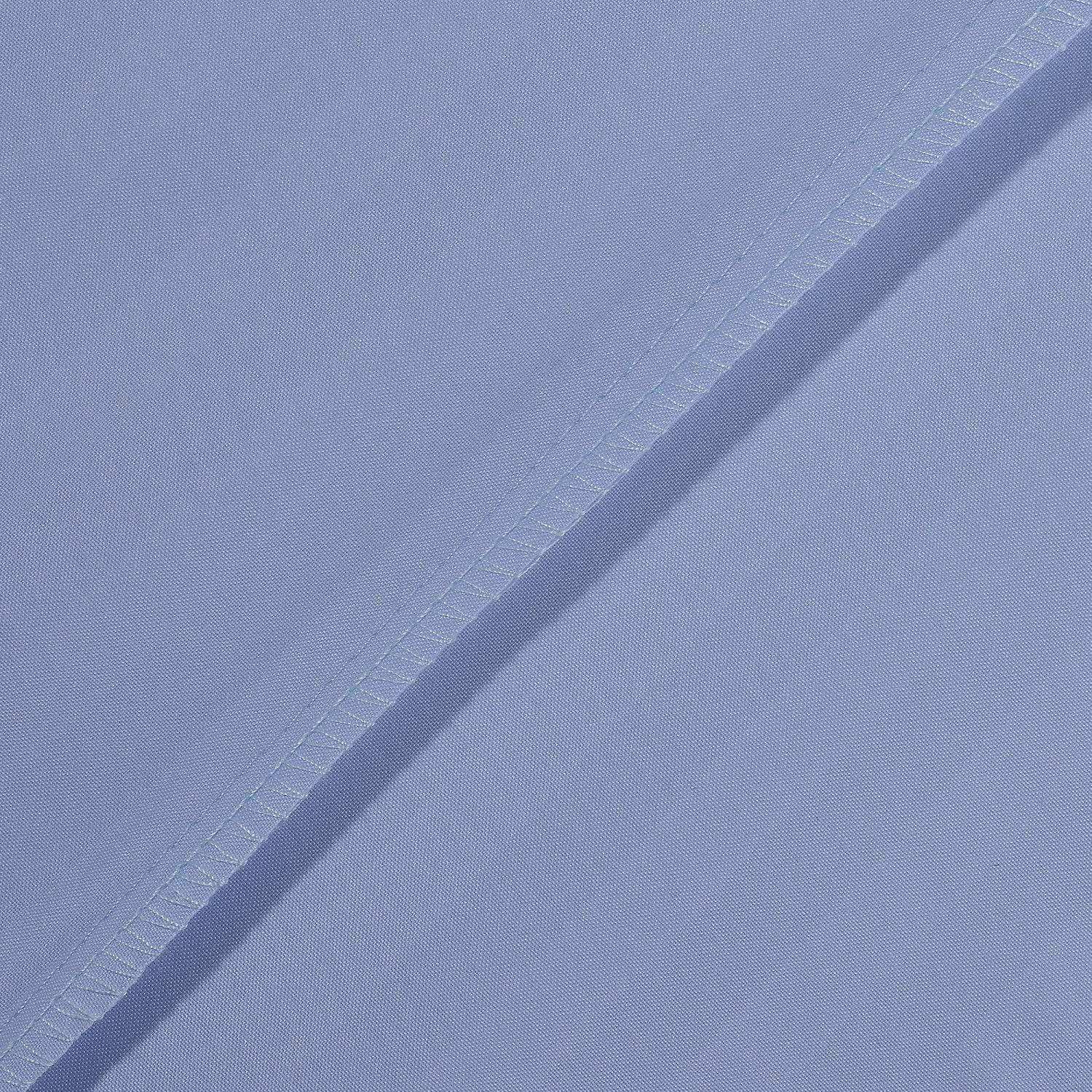 Bed Sheets Queen Sheet Set - 2 Pillow Cases, Flat and Deep Pocket Fitted Sheet - Extra Soft & Breathable - Queen Sheets - Bedding Sets Queen - Fade Resistant (Queen, Striped Light Blue)