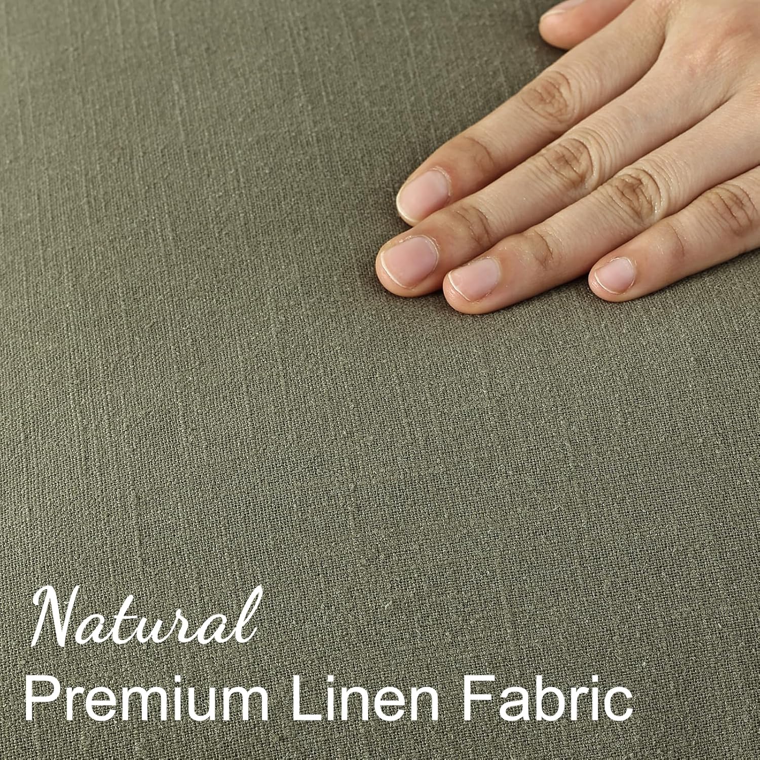 decorUhome Summer Decorative Neutral Linen Fringe Throw Pillow Covers Set of 2 Olive Green Pillow Covers with Tassels Soft Farmhouse Boho Accent Pillow Cases for Couch Bed Sofa 20x20 Inch