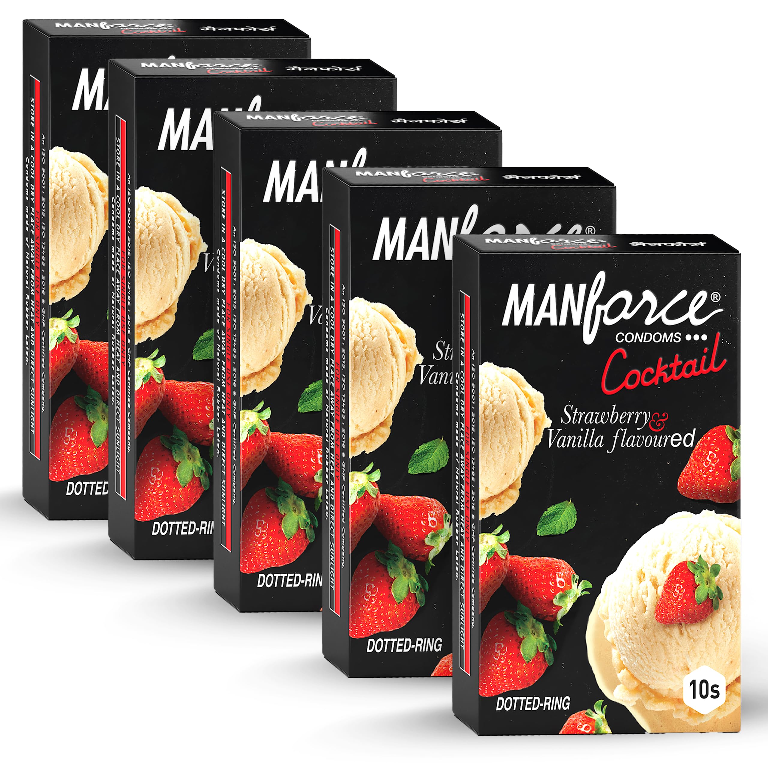 Manforce Cocktail Strawberry & Vanilla Extra Dotted & Flavoured Condoms | 50 Pcs | Lubricated Latex Condoms | For Her Enhanced Pleasure | India's No. 1 Condom Brand For Safe Sex-image-40