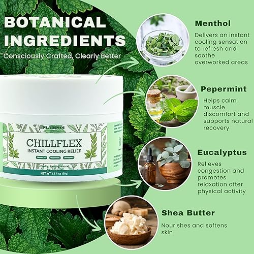 Miniatura 4 de CHILLFLEX Gel de alivio del dolor para dolores musculares, dolor articular, molestias e inflamación, acción rápida, refrescante, no grasoso con 3%