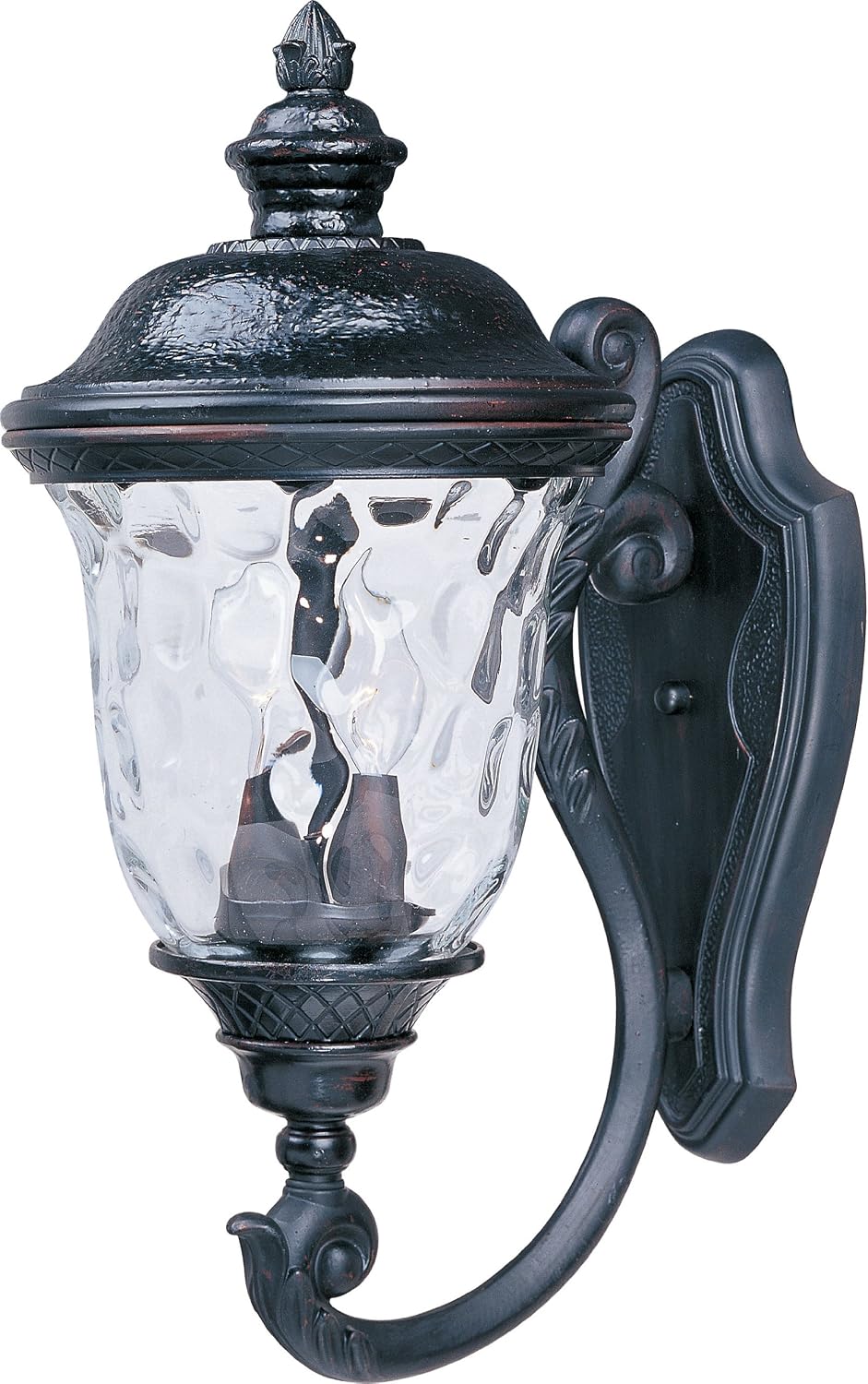 Maxim Lighting Maxim 2-Light Outdoor Wall Light | Oriental Bronze Aluminum Finish | Traditional Outdoor Light Fixture | Ideal for Porches, Patios & Garages | Dimmable Wet Rated | 3423WGOB