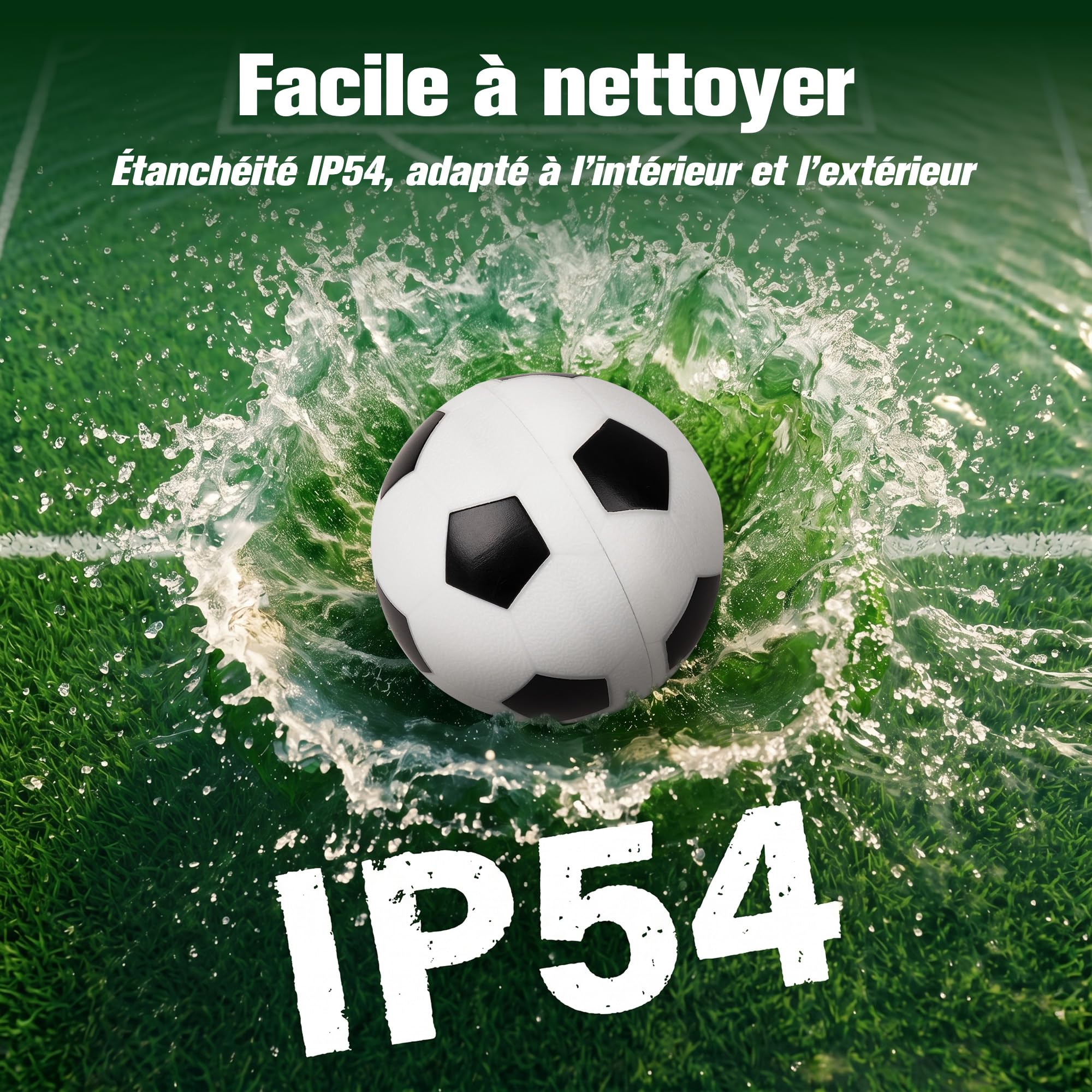 Pet Prime Balle Interactive pour Chien, Balle Football Coupe du Monde Rechargeable USB, 2 Modes détection Tactile, résistante intérieur extérieur