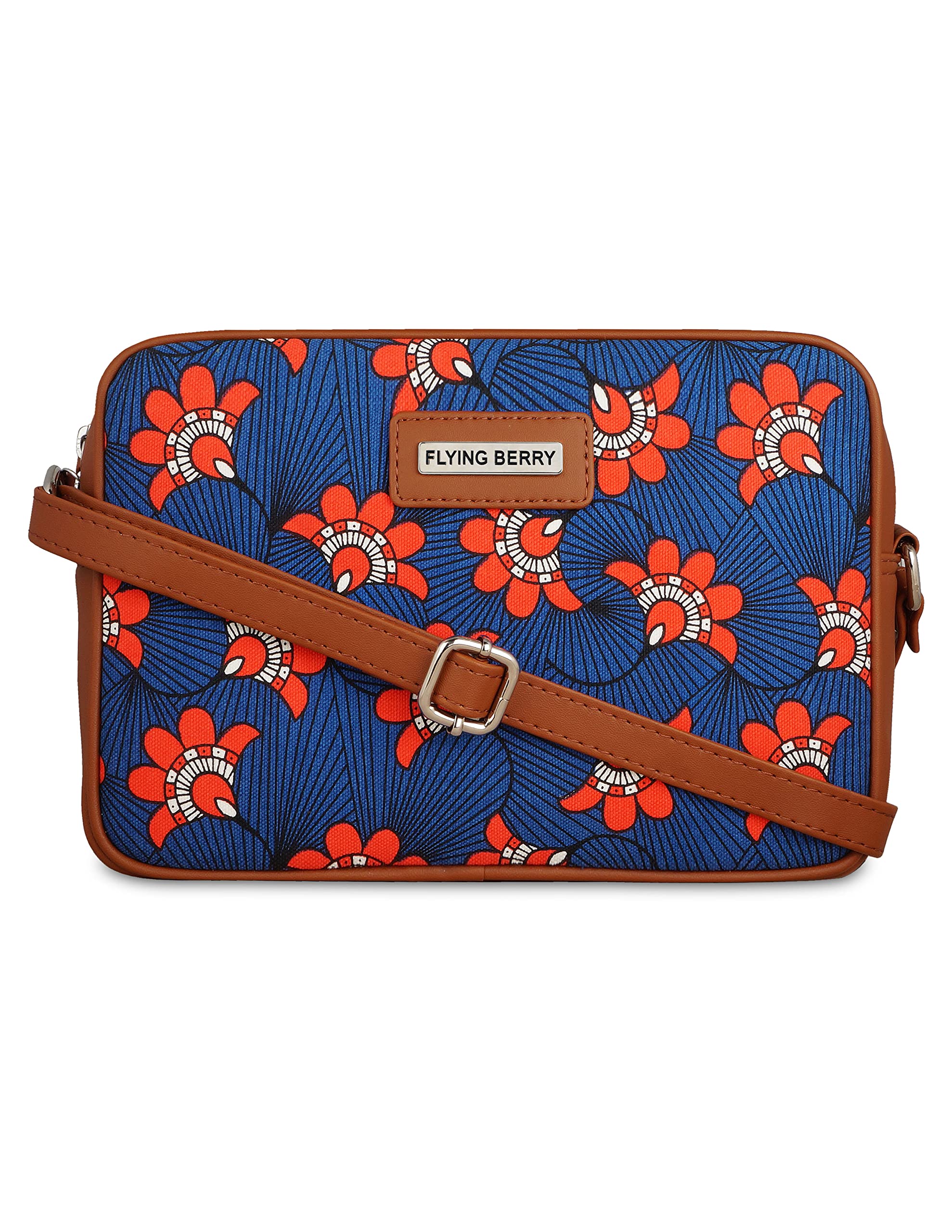 FLYING BERRY Womens Vegan leather Sling bag (BLUE5) (B0C5D1D1XB) Amazon Price History, Amazon Price Tracker