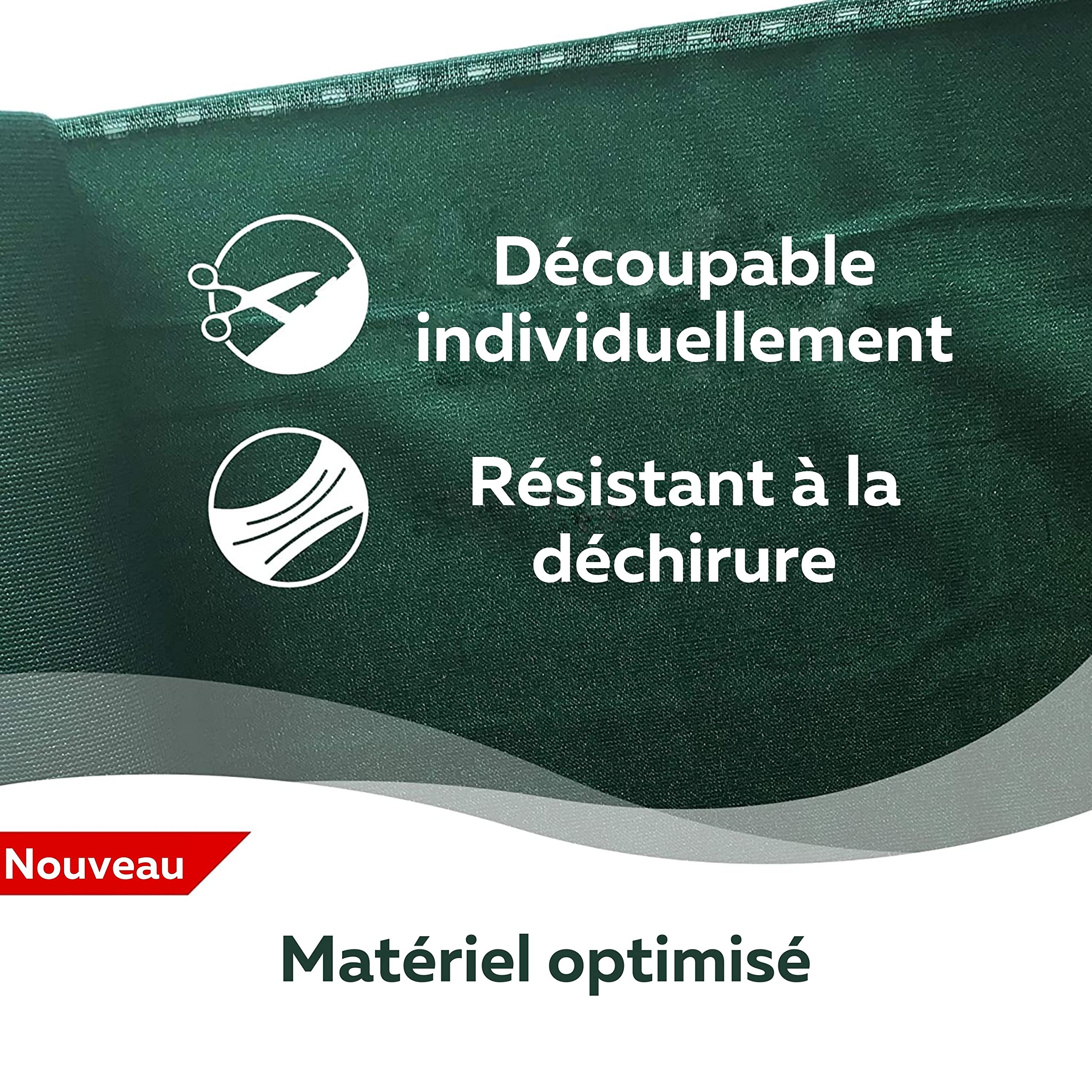 Brise-vue - Tapis ombragé - Protection contre le vent - Avec attache-câbles - Différentes tailles 1,2 x 25 m vert foncé