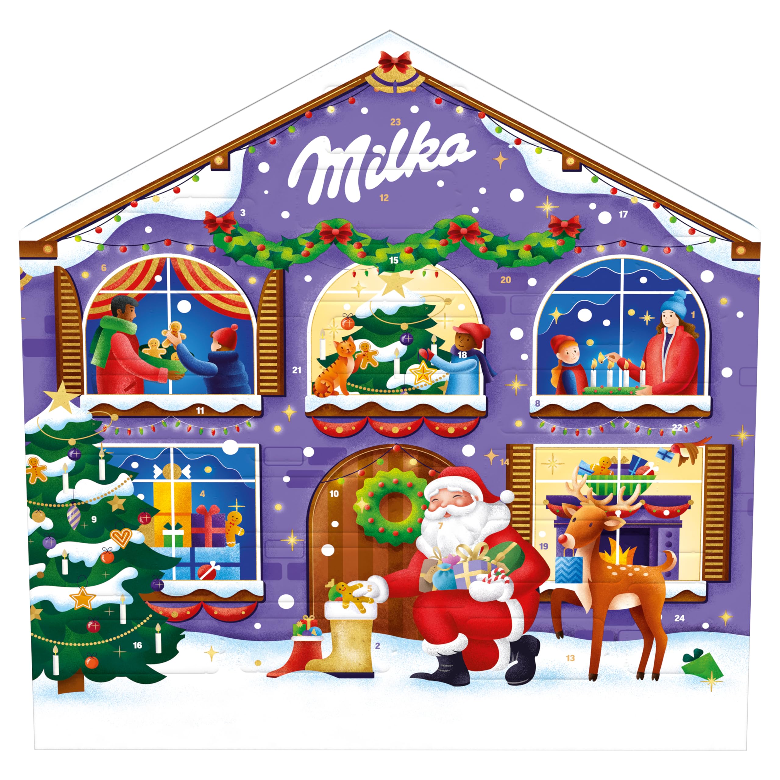 Calendario Adviento Casa Navideña Milka 147g 6 Chocolatinas