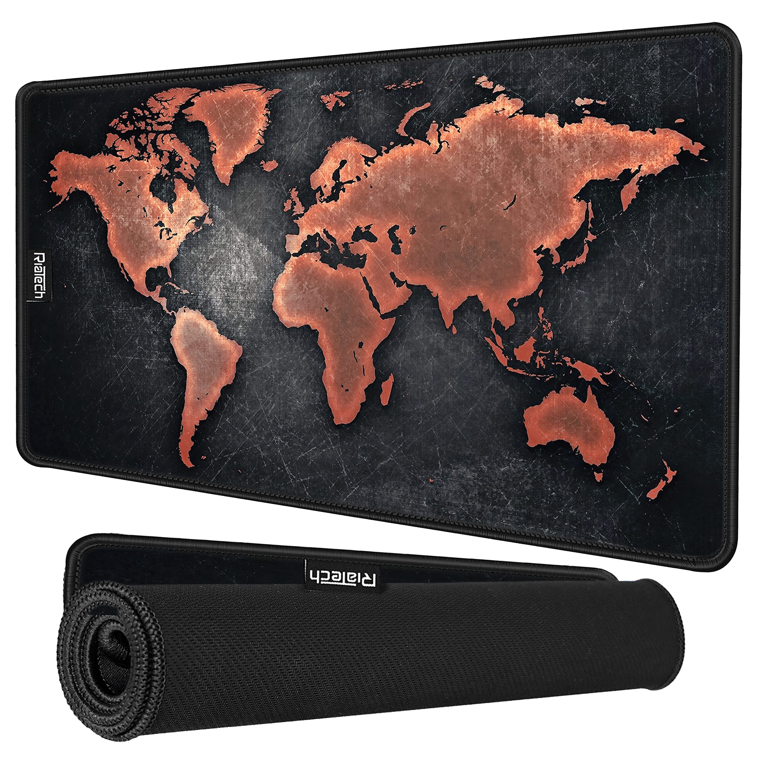 RiaTech Vintage World Map Print Antique Decorate Large Mouse Pad Extended Gaming with Stitched Embroidery Edges, Non-Slip Rubber Base Mousepad Mat for Laptop/Computer (Black,900x400x3mm) (B09PN2NP7P) Amazon Price History, Amazon Price Tracker
