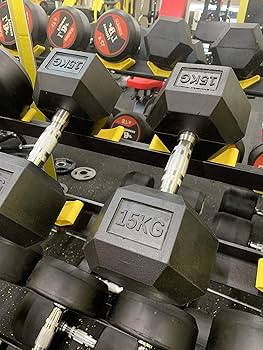 ラバーダンベル 15㎏×2個 Amazon | ラバーヘックスダンベル 15㎏ 2個 | ノーブランド品