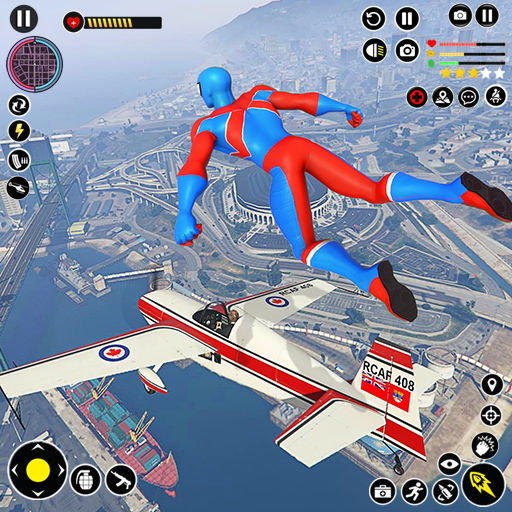 Rope Spider Hero City Rescue Mission:Flying Hero Vagas City Spider Game