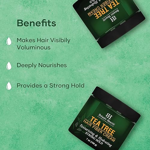 Miniatura 3 de Botanic Hearth Tea Tree - Crema para el cabello  Fibras para el cabello para adelgazar peinar texturizar e hidratar el cabello fuerte sujeción y sin