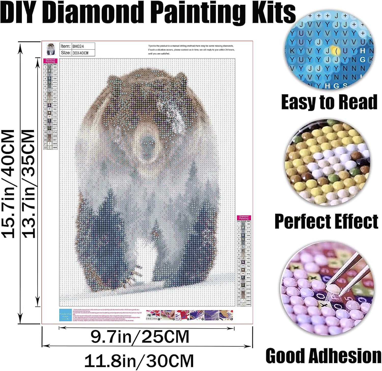 GMETINC 5D Diamond Painting Kits for Adults, Animal Bear Forest Scene Diamond Art Kits for Adults Beginner, DIY Full Drill Diamond Dots Paintings with Gem Art and Crafts Home Wall Decor 16x12inch image 2
