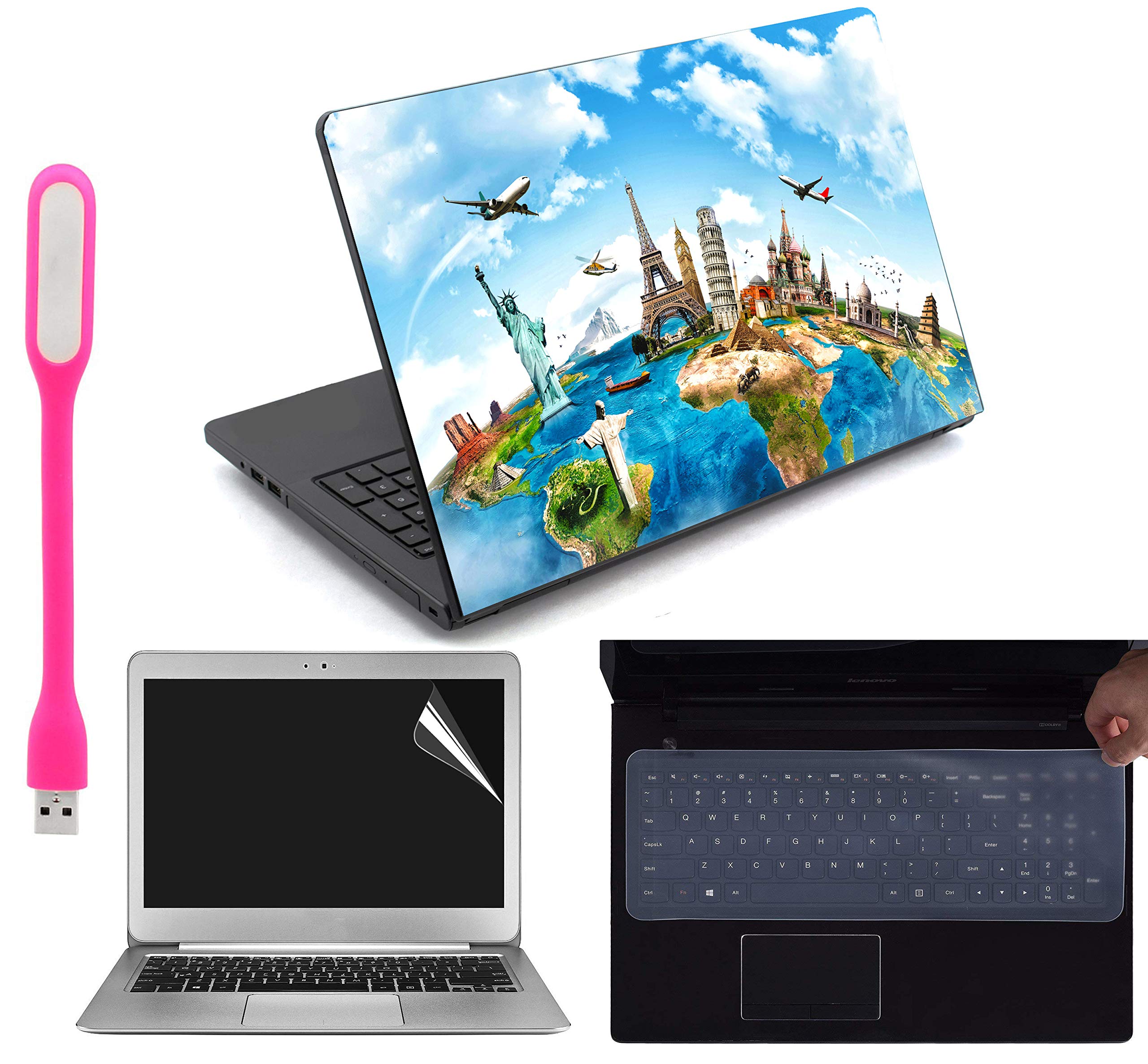 Ramiya 4 in 1 Accessories Kit for 15.6-inch Laptops Decal | Screen Guard | Silicone Keyboard Protector | and USB LED Light All Models (Upto) (LxH) : 15.6"x 10.1" (B07S2SC6LC) Amazon Price History, Amazon Price Tracker