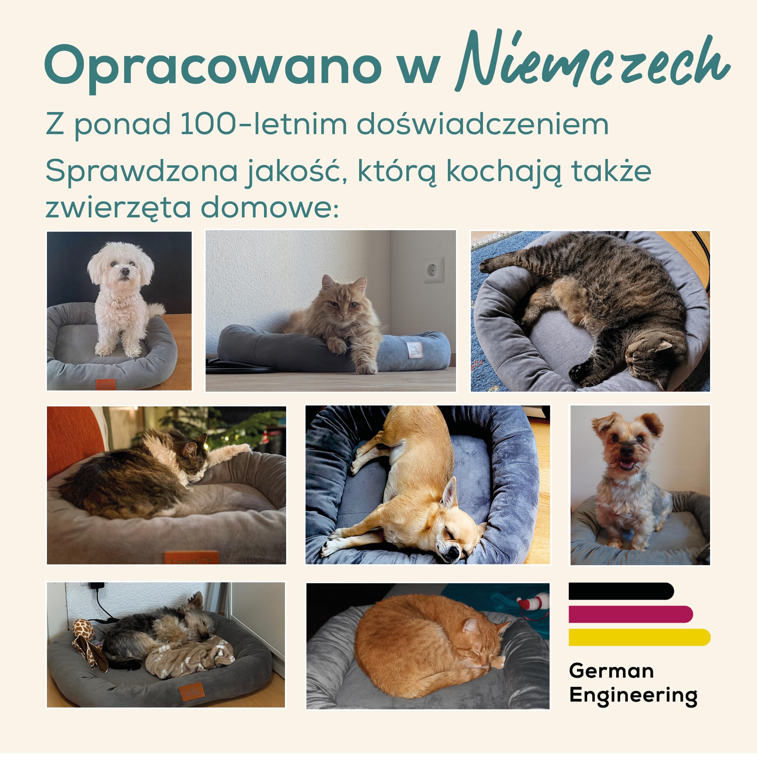 Beurer Love Your Pet Podgrzewane legowisko Kira dla psów i kotów, z timerem, przytulne legowisko dla kotów, możliwość prania w temperaturze 30°C, odporne na zadrapania i wodoodporne, 58 x 50 cm