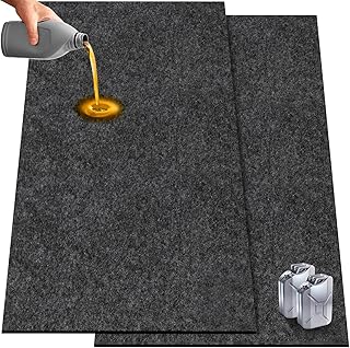 2 件組 36 x 60 英吋(約 36 x 60 公分)優質溢油墊,車庫地墊適用於車內,高度吸水性維護墊,保護您的地板免受油滴、溢出、濺水和污漬