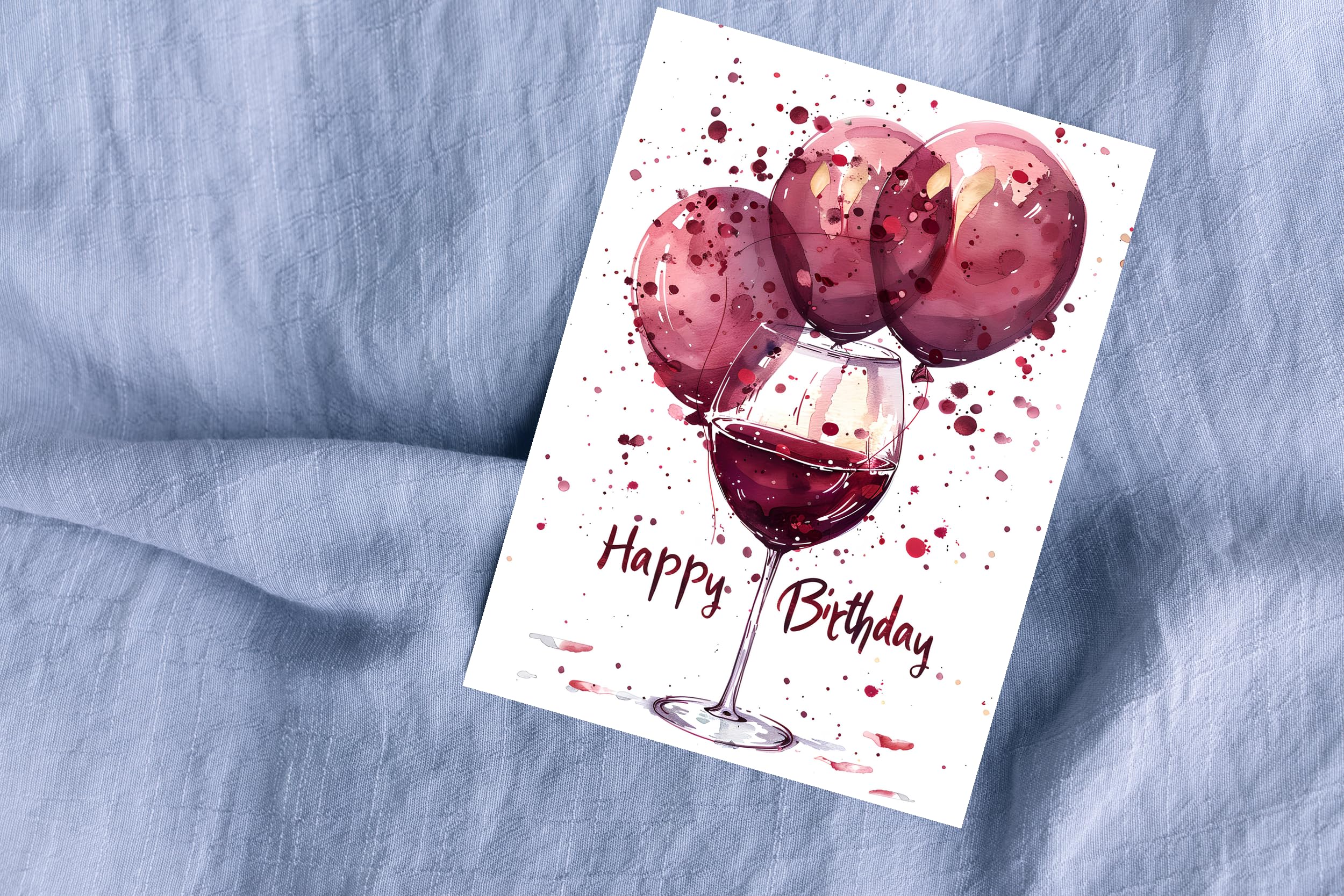 WBdesignz Biglietto Di Auguri Di Compleanno Con Cactus E Palloncini – DIN A6, Carta 300g, Con Busta Kraft - 2