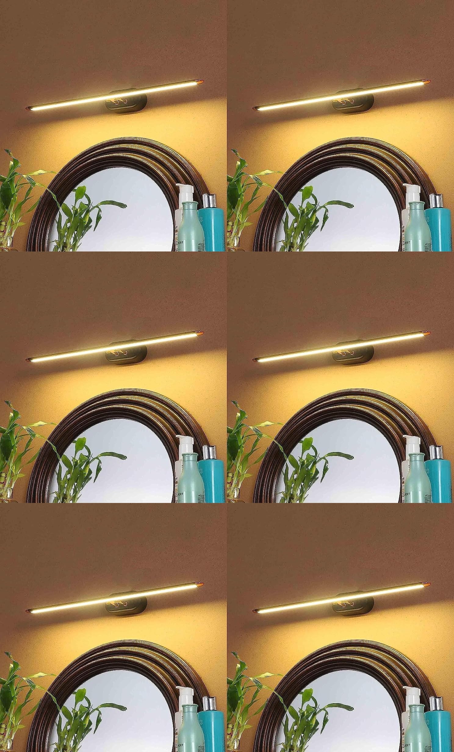 Desidiya LED Mirror Light 6W 3 Color Vanity Light Black Rose Gold Pack of 6