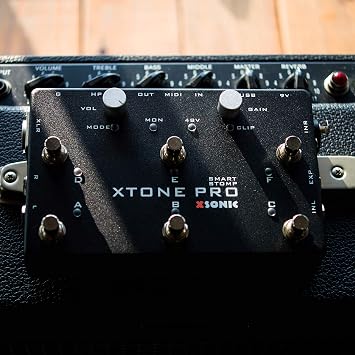 XSONIC Xtone Pro Professional Mobile Audio Interface with Ultra Low Latency, 192KHz&114dB, 2 Input, 3 Output, EXP Input, Support iOS, Windows, Mac, BIAS FX, Audio Interface for Live Gig, Home Studio