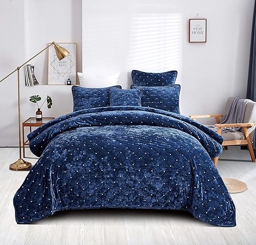 Miniatura 2 de Tache 853 - Set de colcha, diseño aterciopelado, capitonado.