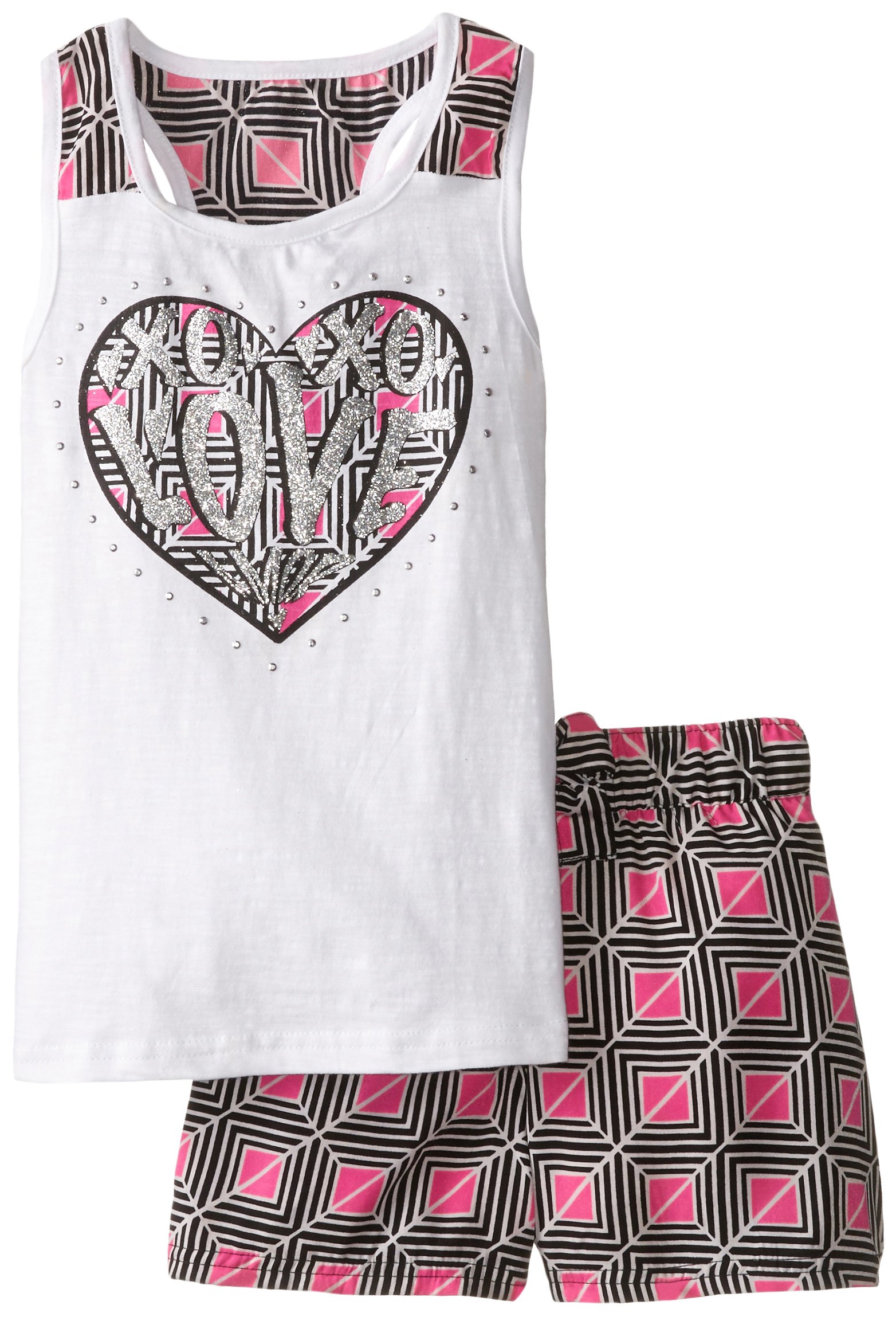 XOXO Big Girls' Studded Tank Top and Shorts 2-Piece Set