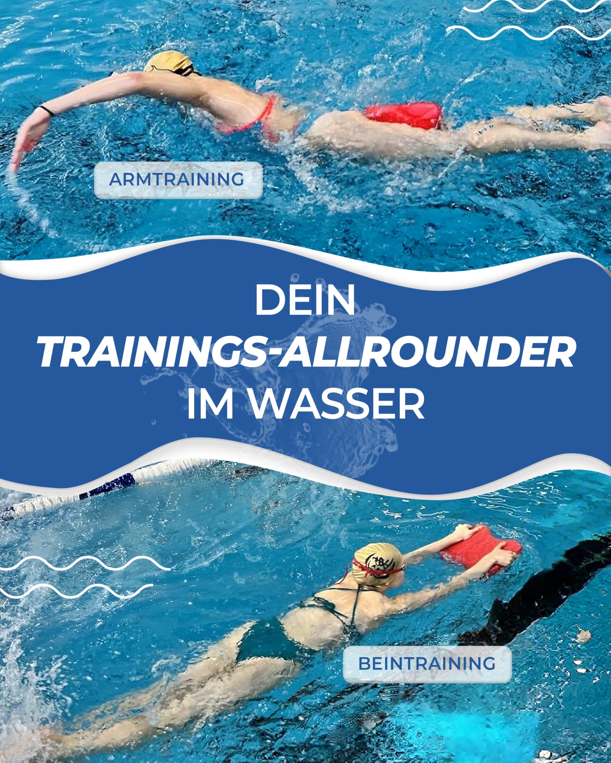 ZAOSU Performance Pull-Kick | Pullkick/Schwimmbrett Pullbuoy optimierung der Technik und Wasserlage beim Schwimmtraining