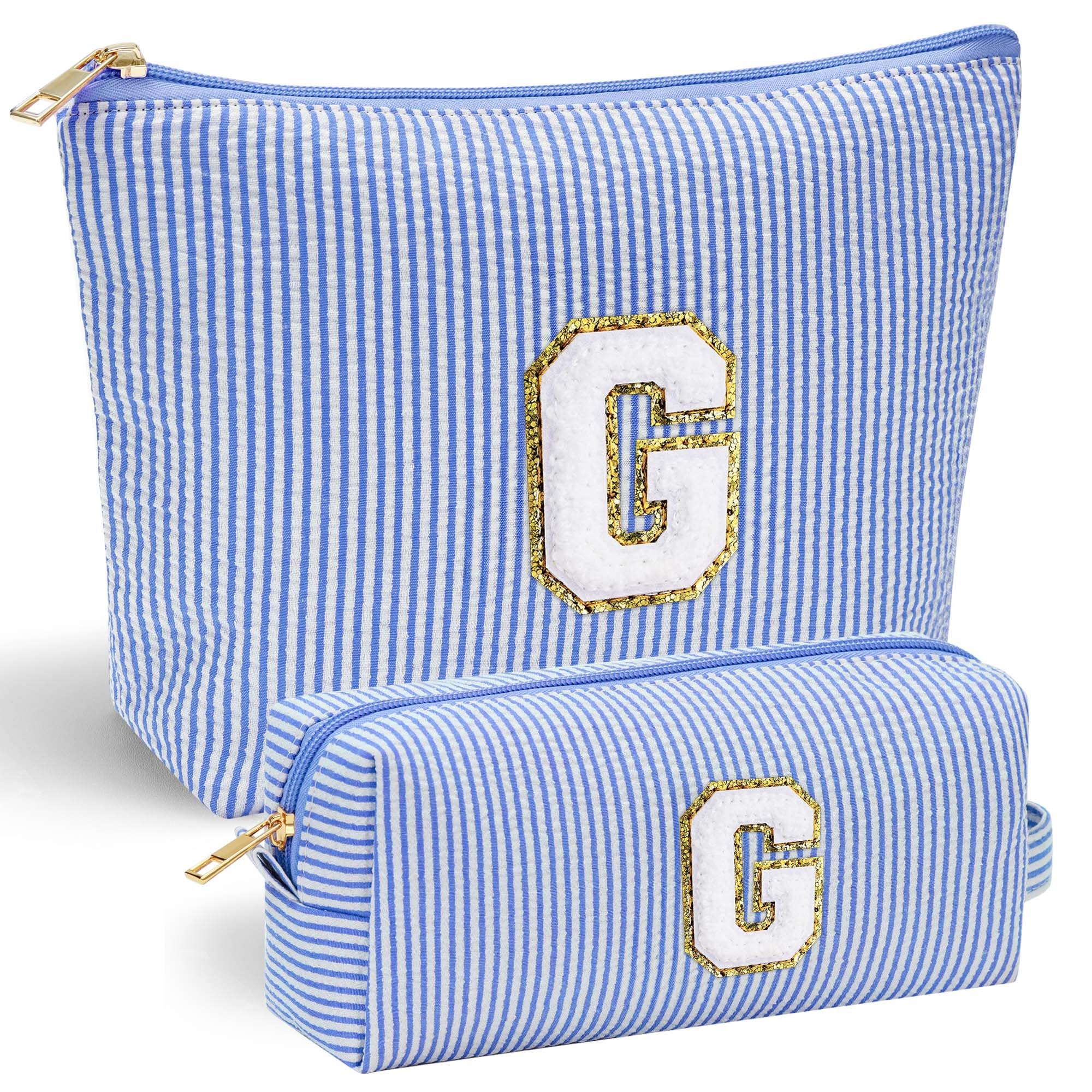 Parima Personalised Gifts for Girls Women - Personalised Make up Bag Initial Make up Bags A Preppy Stuff Birthday Gifts for Women Gift for Girl Womens Girlfriend Teenage Girls Gift Makeup Bag — view 97
