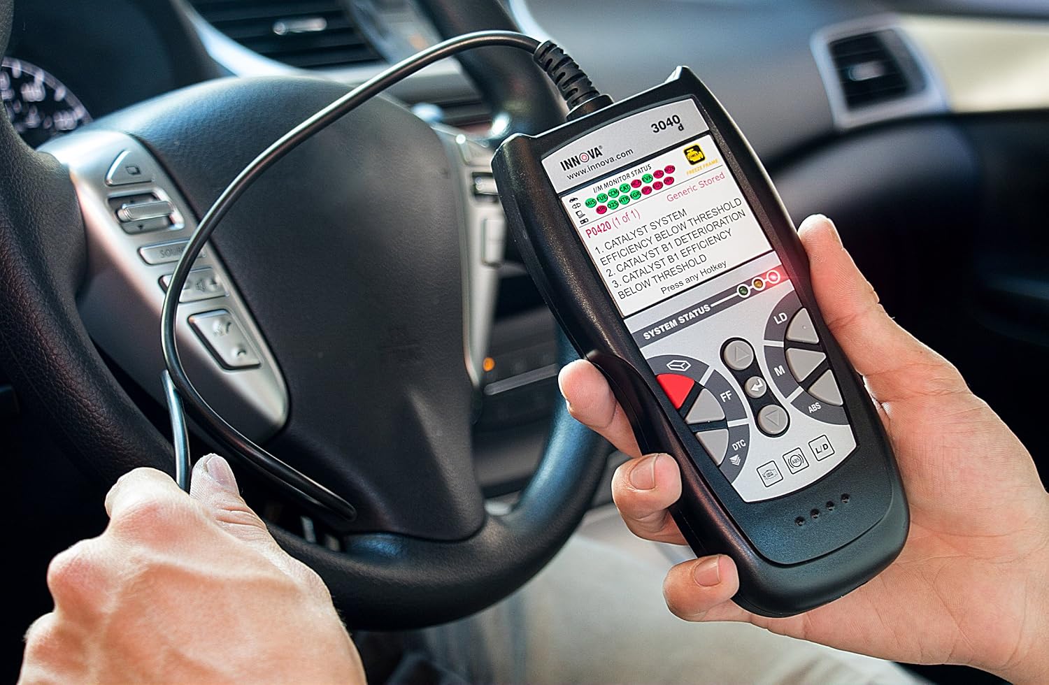 Diagnostic Code Reader/Scan Tool with ABS and Live Data