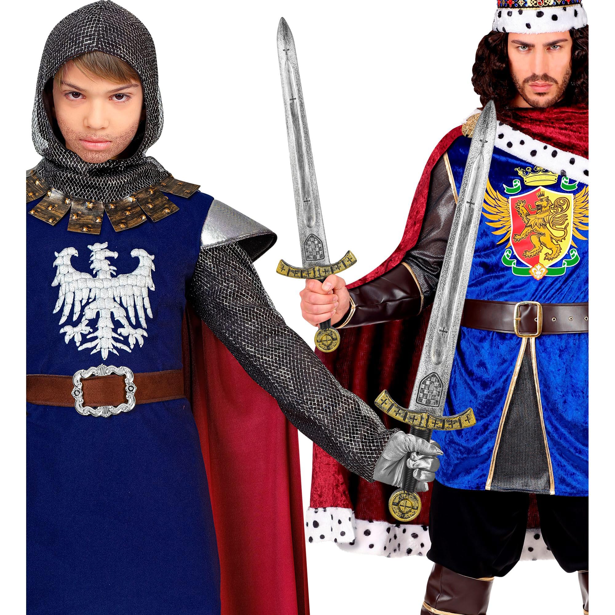 W WIDMANN MILANO Party Fashion - Espada de caballero medieval | Accesorio de disfraz para trajes medievales y de soldados, ideal para el carnaval, fiestas temáticas y juegos de rol