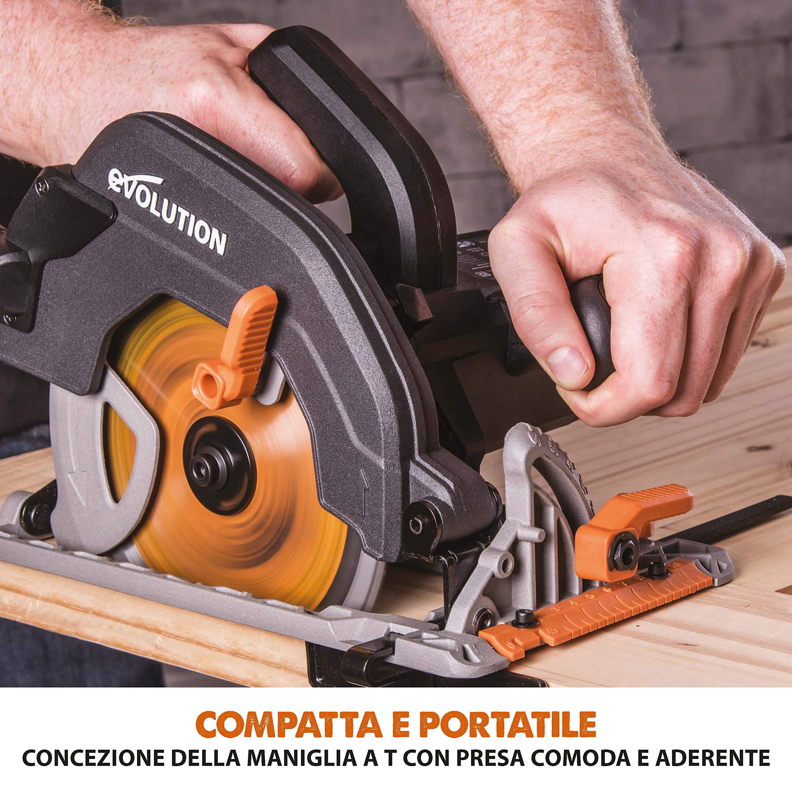 Evolution Power Tools - R185CCS sega circolare multi-materiale 185 mm, 230 V
