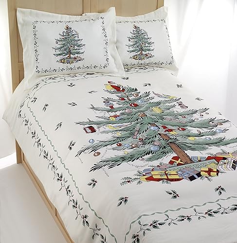 Miniatura 7 de Avanti Linens Spode - Sábanas Queen, acogedor juego de 4 piezas con fundas de almohada a juego, decoración de habitación de vacaciones (árbol de