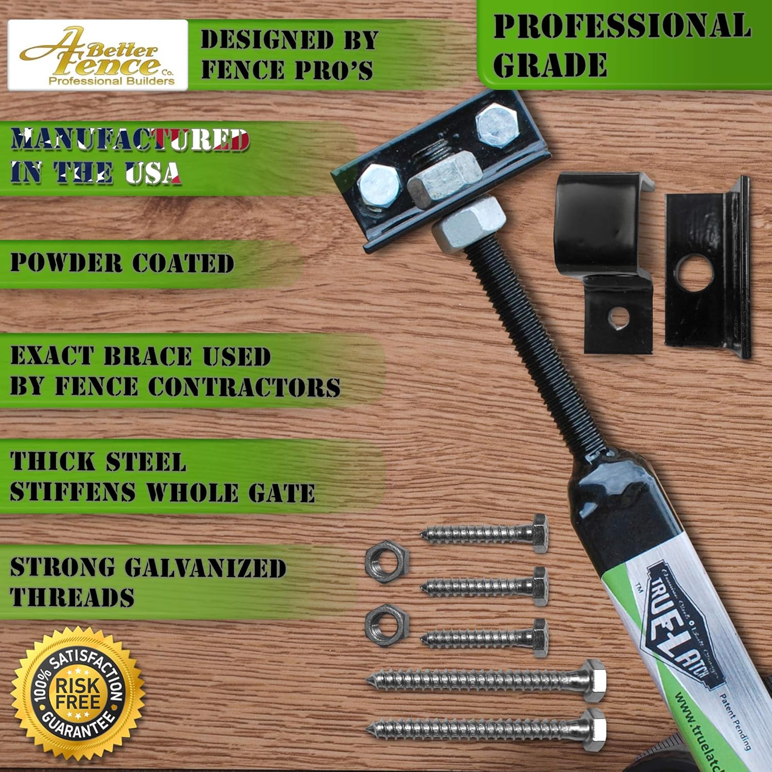 Rеvіеw True Latch 6' Telescopic Fully Adjustable Gate Brace - Wood Privacy Fence Anti Sag Gate Kit - Extends from 40 to 74 - Gate Hardware Kit for Outdoor Yard Wooden Fence Gates, 1 PATENTED USA made brace