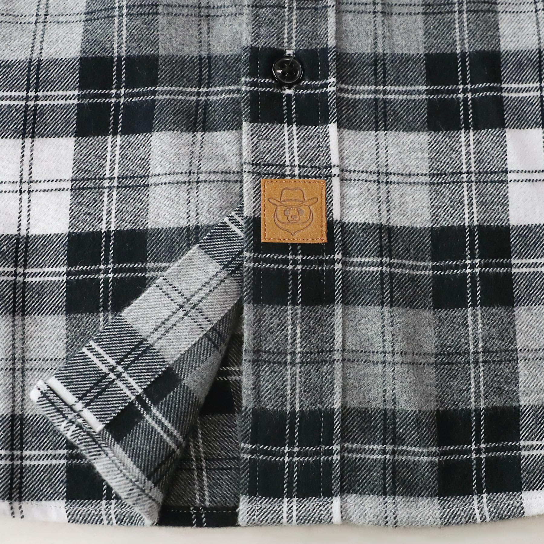 Dubinik® Camicia Uomo Flanella 100% Cotone Quadri Invernale Leggera con Taschino Morbida Comoda