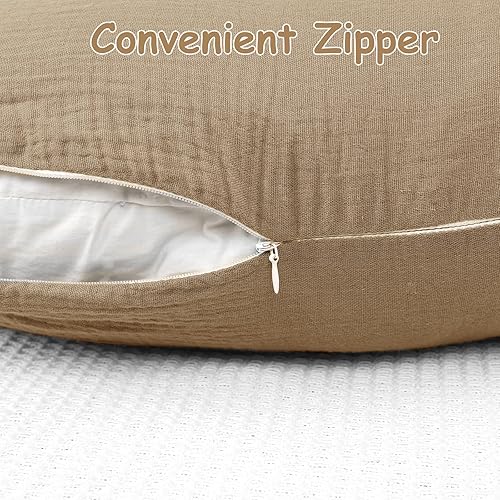 Miniatura 3 de Hooyax Juego de 2 fundas de almohada de muselina de lactancia, suaves y transpirables, fundas de lactancia para almohadas de lactancia, adorable