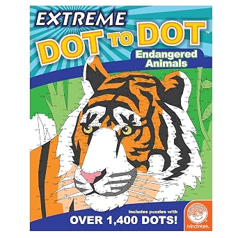 MindWare Extreme Dot to Dot Coloring Endangered Animals