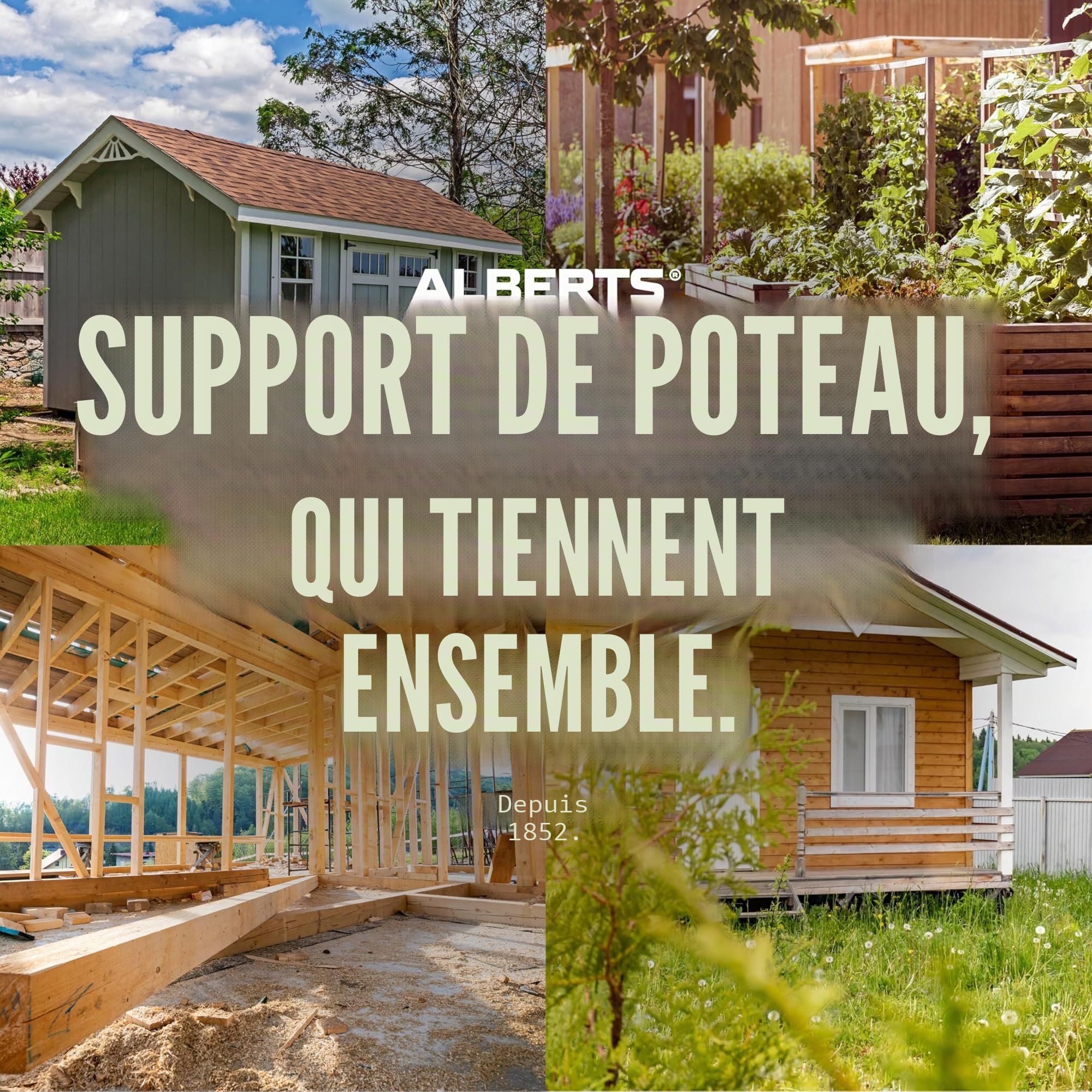 Alberts 215538 Ancre de poteau en T | à visser ou à sceller | galvanisée à chaud | taille de la traverse 130 x 80 mm