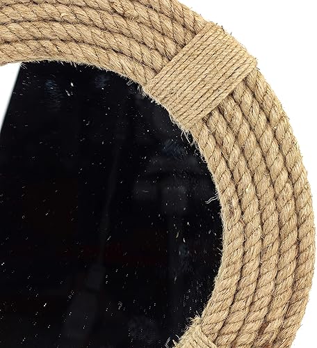 Miniatura 5 de Nagina International Espejos decorativos redondos de cuerda trenzada, espejo acentuado de cuerda, regalos de decoración de marinero marítimo,